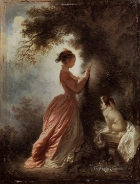  Honore Oil Painting - The Souvenir hedonism Jean Honore Fragonard